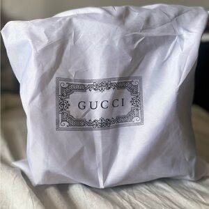 Gucci White Fabric Bag with Logo
